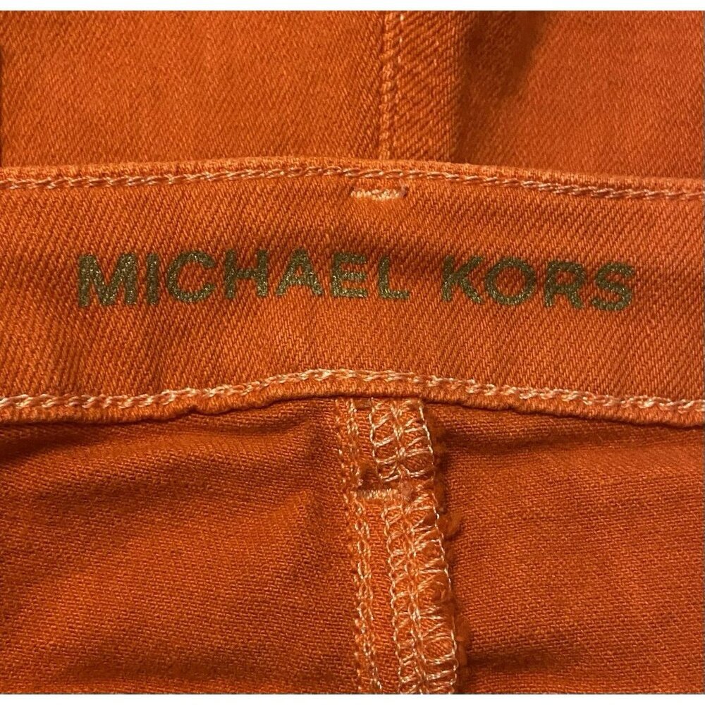 Michael Kors Shorts Denim Women’s‎ 10 Orange 3” Inseam Frayed Hem $80 NWT - Picture 7 of 8
